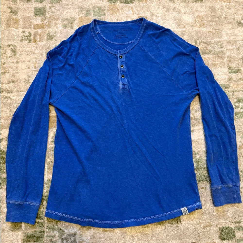 Lucky Brand Royal Blue Long Sleeve Henley